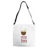 drink in my hand Adjustable Strap Totes