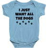 all the dogs Baby Onesie