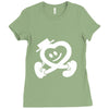 heart walking Ladies Fitted T-Shirt