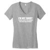 i'm not short awesome funny Women's V-Neck T-Shirt