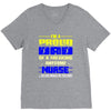 proud dad nurse V-Neck Tee