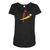 red blu yellow Maternity Scoop Neck T-shirt
