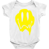 melting acid smiley face Baby Onesie