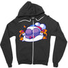 night doodle Zipper Hoodie