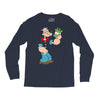 popeye spinach retro mens funny Long Sleeve Shirts