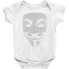 v for vendetta mask guy fawkes cool girls womens cotton t shirt dw01 Baby Onesie