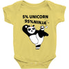 5 Percent Unicorn 95 Percent Ninja Baby Bodysuit