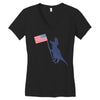 Patriotic T-Rex Women's V-Neck T-Shirt