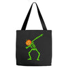 pumpkin skeleton dabbing Tote Bags