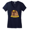 stacked pancakes Women's V-Neck T-Shirt