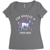 i'm really a unicorn Women's Triblend Scoop T-shirt