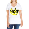 arkham orgins joker bat Ladies Curvy T-Shirt