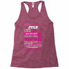 quens are born in july Racerback Tank