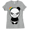 angry panda rainbow Ladies Fitted T-Shirt