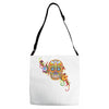 women's sugar skull purple Adjustable Strap Totes