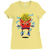 saiyan fries Ladies Fitted T-Shirt