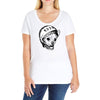 Astronaut Dog Ladies Curvy T-Shirt