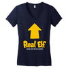 real elf Women's V-Neck T-Shirt