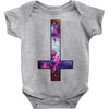 inverted galaxy cross funny  religion banter space fashion new Baby Onesie