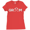 groom handcuffs Ladies Fitted T-Shirt