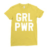 girl power white logo Ladies Fitted T-Shirt