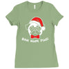bah hum pug scrooge grinch christmas Ladies Fitted T-Shirt