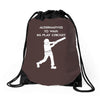 alternatives to war play cricket batting anti war stencil tour Drawstring Bags
