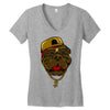 dog hip hop style Women's V-Neck T-Shirt