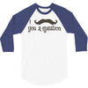 mustache 3/4 Sleeve Shirt