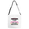 it' ok to stare at my cupcakes they are delicious Adjustable Strap Totes