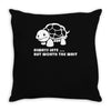 always late worth wait funny turtle tee Throw Pillow