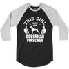 This Girl Loves Her Doberman Pinscher 3/4 Sleeve Shirt