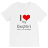 i love my daughters V-Neck Tee