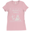 christmas funny dog &amp; snowman Ladies Fitted T-Shirt