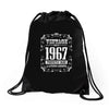 vintage made in 1967 perfectly aged a living legend Drawstring Bags