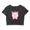 cute surprised pig pig Crop Top