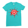 red logo Ladies Fitted T-Shirt