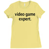 video game expert t shirt 3xl funny xbox ps3 nerdy geeky wii cod snipe Ladies Fitted T-Shirt