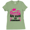 Queens Are Born in February Ladies Fitted T-Shirt