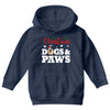 christmas dogs and paws Youth Hoodie