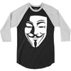 v per vendetta face film horror cinema&amp;tv 3/4 Sleeve Shirt