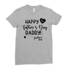 Happy First Father's Day Daddy Ladies Fitted T-Shirt