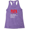 Papa Noun Definition Racerback Tank