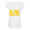 gone squatchin Maternity Scoop Neck T-shirt