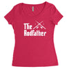 the rodfather   mens funny fishing Women's Triblend Scoop T-shirt