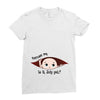 July Peeking Out Baby Boy Ladies Fitted T-Shirt