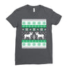 reindeer christmas ugly sweater Ladies Fitted T-Shirt