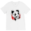 panda roar scratch V-Neck Tee