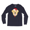 golden retriever dog with red santa's hat Long Sleeve Shirts