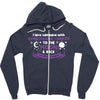 I Love Someone with Gynecologic Cancer to The Moon and Back Zipper Hoodie